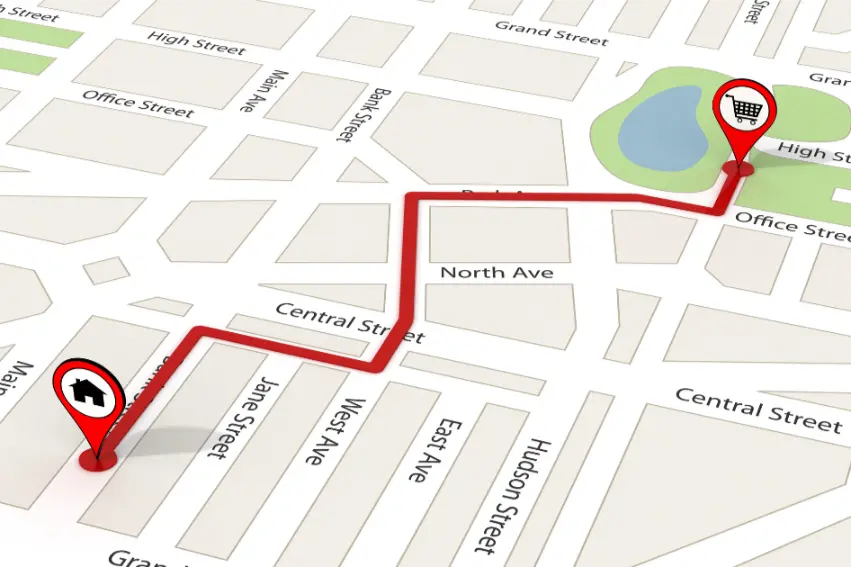 地図で事前リサーチ