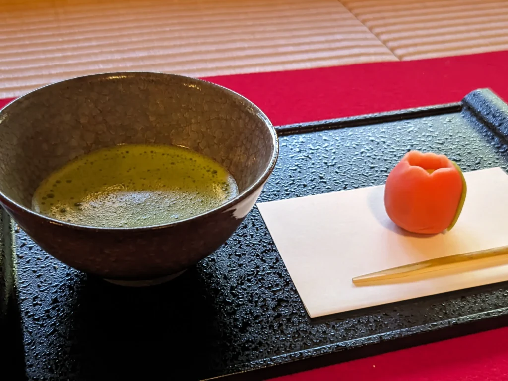 抹茶とお菓子