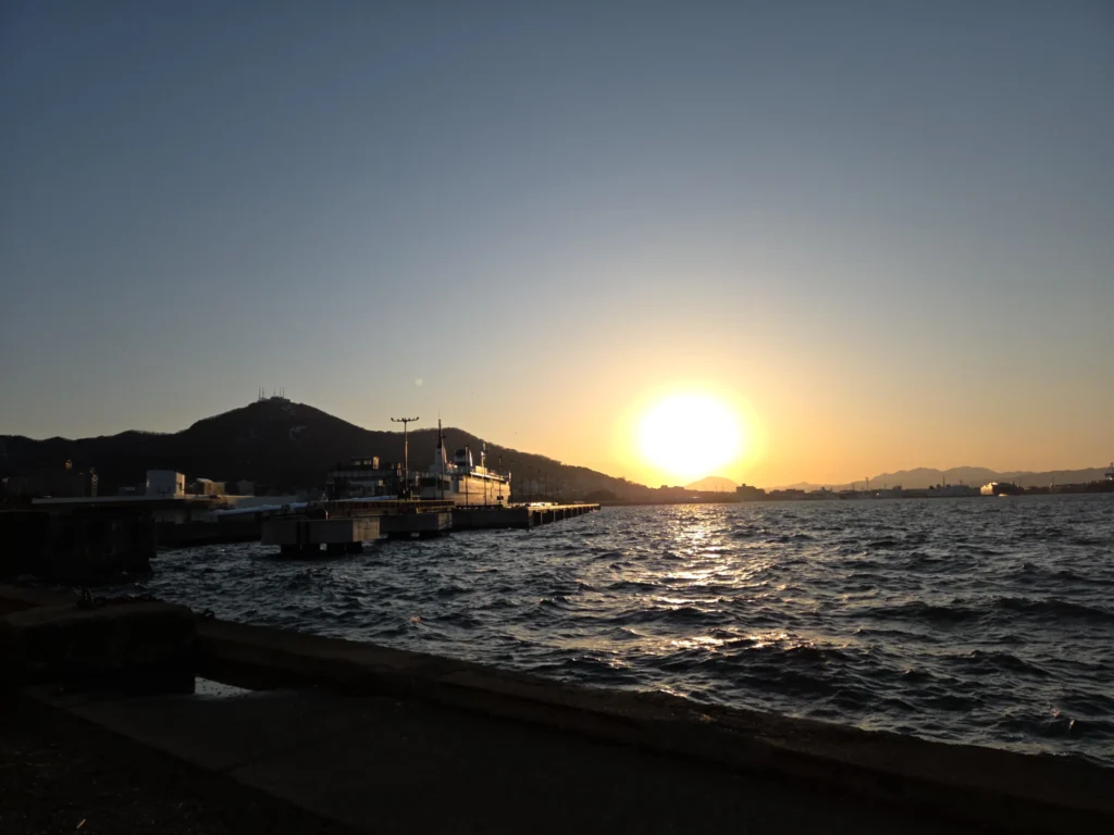 夕日